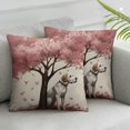 Ullo0ord Cute Floral Throw Pillow Cover Set of 2 Funny Dog Vintage