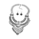 thumbnail image 5 of Gargantilla de diseño bohemio Yinane Collar de aleación con pendientes Plata, 5 of 5