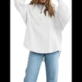 thumbnail image 2 of Sudadera Informal de Mujer con Cuello de Tortuga y Media Cremallera, Jersey Holgado de Larga, Ropa de Otoño XL, 2 of 7