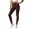 Brown, variant on Xinsrenus Women's High Waist Solid Leggings Soft Stretch Tummy Control Yoga Pants Workout Everyday Outfits