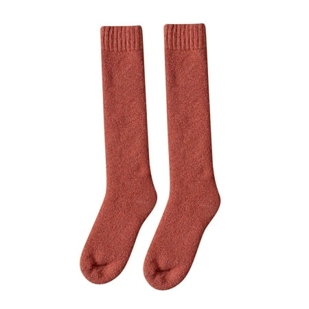 

ASEIDFNSA Sheer Knee Highs for Women Thigh High Boot Tops Woolen Calf Socks Womens Autumn And Winter Stockings With Extra Thick Wool Ring for Warmth And Knee