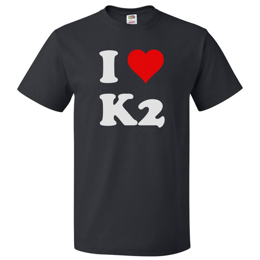 I Love K2 T shirt I Heart K2 Gift - Walmart.com