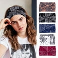 thumbnail image 4 of Bandeau Femme Coton Extensible Bandeaux Élastiques Cheveux Turban Y5V2, 4 of 9