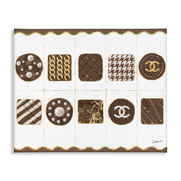 Stupell Industries Art Deco Fashion Brand Candy Box Canvas Art, 20 x 16, by Ziwei Li