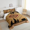 thumbnail image 3 of Erosebridal Bear Comforter Set King Wildlife Bedding For Young Black Animals Plants Bedding Comforter Sets Brown Cabin Style Bedroom Decor Geometric Tribal Rustic Country Down Comforter, 3 of 5