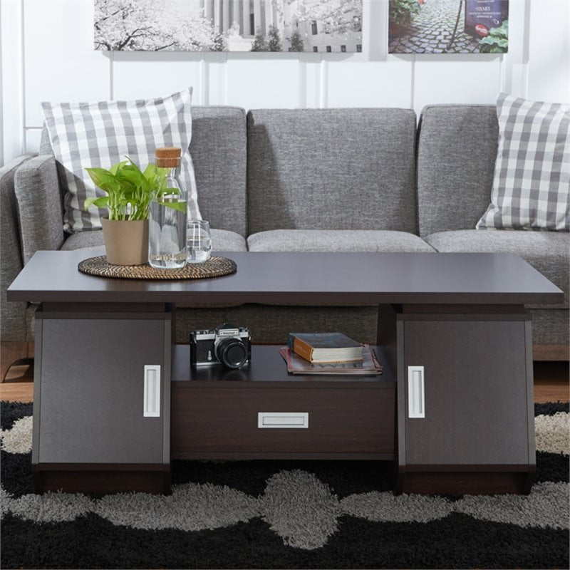 ACME Furniture 81195 Yuri Coffee Table Mirrored Top//Chrome