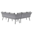 thumbnail image 2 of Modway Endeavor Wicker Rattan Outdoor Patio Wicker Rattan Seating Set in Gray Gray, 2 of 10