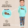 thumbnail image 2 of LazyOne Warm Long-Sleeve PJ Sets for Girls and Boys, Funny Animal Kids' Pajama Sets, Cozy, Comfy, Tired (Otterly Exhausted, 10), 2 of 7