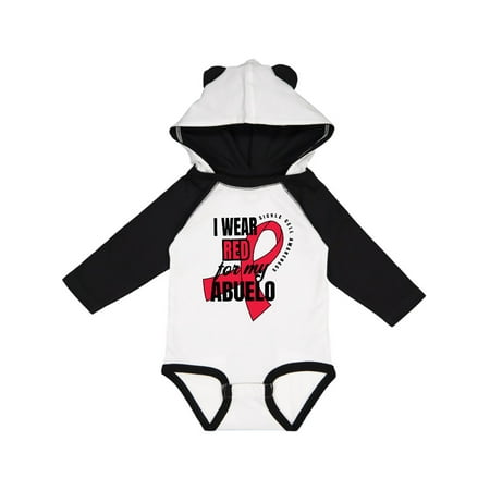 

Inktastic Sickle Cell Awareness I Wear Red For My Abuelo Gift Baby Boy or Baby Girl Long Sleeve Bodysuit