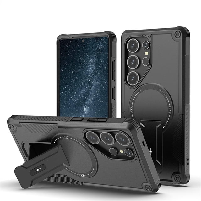 Case For Samsung Galaxy S26 Ultra/S26 Plus/S26, Magnetic Shell With Anti-Fall Wireless Charging Kickstand Cover