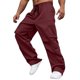 thumbnail image 4 of Pantalones cargo de verano para hombre: pantalones de trabajo holgados, ligeros, con cintura elástica y múltiples bolsillos, corte regular para actividades al aire libre, trabajo y ocio, poliéster, 4 of 8