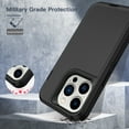 thumbnail image 4 of I-HONVA For iPhone 13 Pro Case,3-Layer Military Grade Drop Protection Anti-Slip Bumper Rugged Shockproof Dustproof Protection 6.1 inch Phone Case,Full Black, 4 of 7