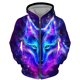 thumbnail image 3 of Sudadera con capucha y cremallera con estampado 3D de lobo y animal genial para hombre y mujer, moda urbana, jersey de gran tamaño para niños, talla europea Y2K, 3 of 5