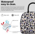 thumbnail image 3 of Insulated Lunch Bag for Women, Floral Print Oxford Fabric Lunch Box, Leakproof Thermal Cooler Tote for Work, School & Picnic, Leopard Animal Print, 3 of 5
