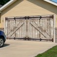 thumbnail image 5 of Farmhouse Wood Grain Garage Door Cover Banner 6 x 13 FT, Vintage Country Barn Gate Brown Garage Door Curtains Backdrop with Grommets for Indoor Outdoor Wall Party Porch Yard Decorations Background, 5 of 9