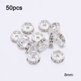 thumbnail image 5 of BUYISI Versatile And Eye Catching 8Mm Rhinestone Crystal Spacer Beads Pack Of 50 Gold, 5 of 5