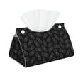 thumbnail image 2 of Lsque White Pineapples Printed Long Tissue Box Cover Holder, Facial Paper Organizer Dispenser,Triangle with Bottom Belt, PVC Leather Decorative Organizer, 2 of 9