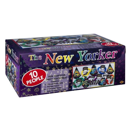 Beistle The New Yorker Kit For 10 People for New Year's Eve