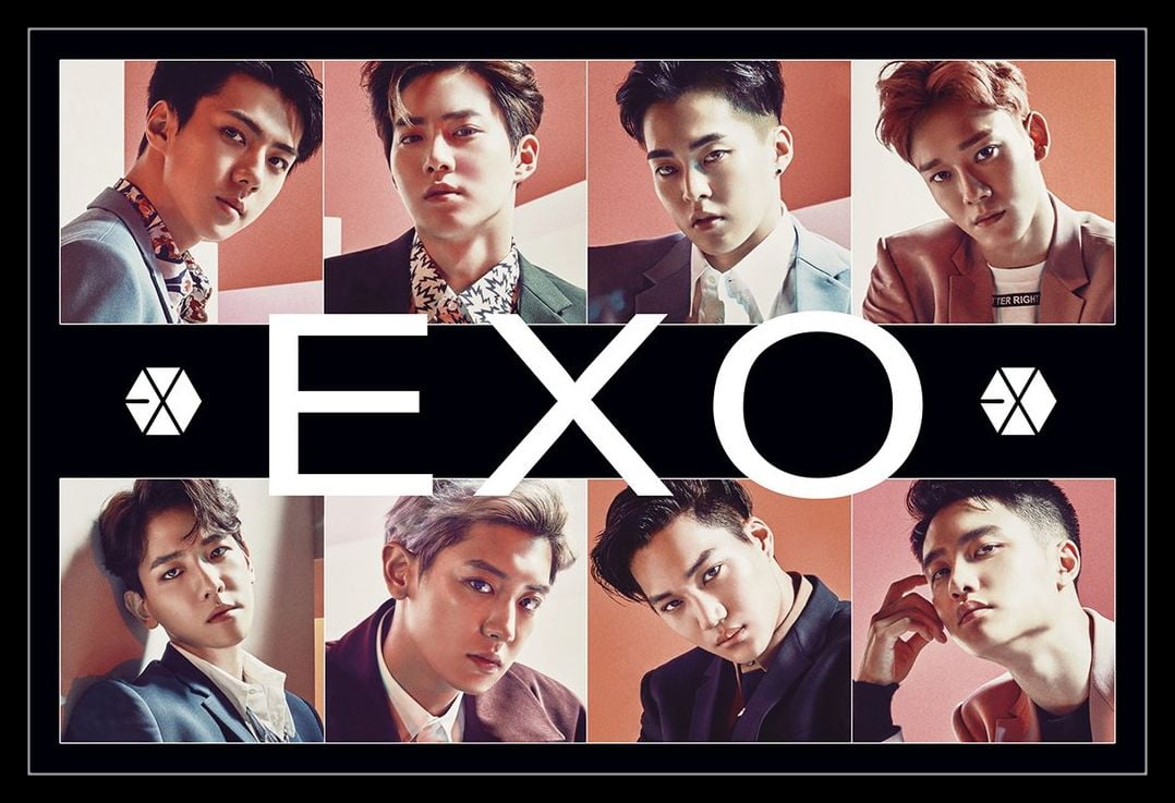 EXO Collage Kpop Laminated & Framed Poster Print (24 x 36) - Walmart