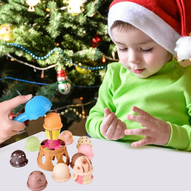 Juguetes apilados de helado, juego de equilibrio de juguete de torre de hielo apilable para niños