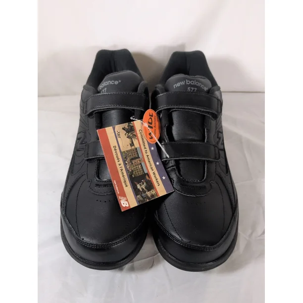 New Balance 577 Mens Size 10.5 2E Black Casual Shoes Sneakers Leather MW577VK
