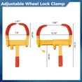 thumbnail image 2 of Wheel Locks, 2 Packs Universal Vehicle Wheel Clamp Locks with 4 Keys, Adjustable Anti-Thief Security Tire Locks for Wheels with 7-11’’ Width, Fit Cars, Trucks, Golf Carts, ATVs, RVs, 2 of 6