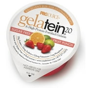 High Protein Sugar Free Gelatin |Gelatein 20 Fruit Punch| 12 Servings