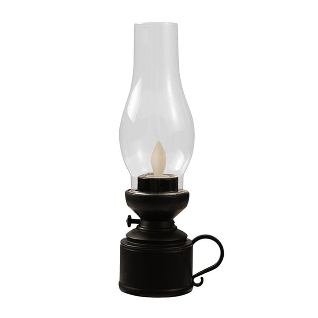 EeaseMX Lámpara de queroseno LED sin llama, lámpara de queroseno de plástico, farol de aceite retro decorativo
