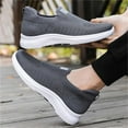 thumbnail image 6 of Xiaoxatg Men's Casual Shoes Breathable Lightweight Comfortable Sneakers for Daily Wear On Flat Sole Loafers 9.5 Grey, 6 of 7