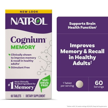 Natrol® Cognium® Memory Tablets Dietary Supplement for Brain Health Support, 100mg, 60 Count