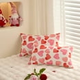 thumbnail image 5 of Valentines Day Pillow Covers 12x20 inch Watercolor Pink Hearts Valentines Day Throw Pillows Anniversary Wedding Cushion Case Valentines Day Decorations for Sofa Couch, 5 of 6