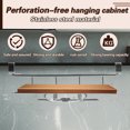 thumbnail image 2 of Under Cabinet Cutting Board Holder Stainless Steel Under Shelf Pot Lid Chopping Board Rack Double Layer Cutting Board Storage Hanging Rack Cutting Board Organizer with Hook for Cabinet Door, 2 of 10