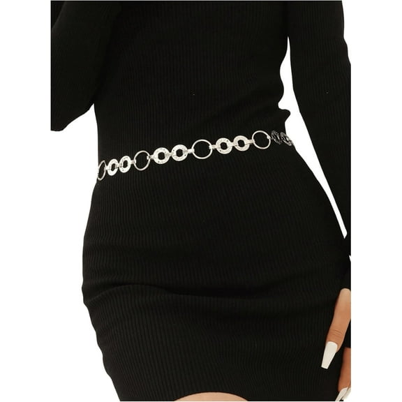 LinYooLi Women's Hollow Out Circle Shape Waist Belt Wedding Sash for Dress