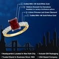thumbnail image 2 of Gem Stone King 14K White And Yellow Gold Red Garnet and Lab Grown Diamond Engagement Ring for Women | 4.86 Cttw | Emerald Cut 10X8MM | Gemstone January Birthstone | Size 9, 2 of 6