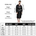 thumbnail image 4 of NY Threads Men's Lightweight Knit Robe Cotton Blend Bathrobe, X-Large, Black, 4 of 4