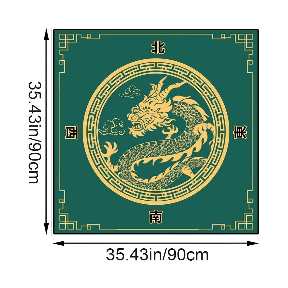 Slccxzc Chinese Style Mahjong Mat, Anti Slip and Noise Reduction Mahjong Table Cover Portable Game Mat for Mahjong, Poker, Card, Board & Tile Games