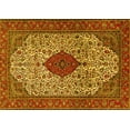 thumbnail image 1 of Ahgly Company Machine Washable Indoor Rectangle Persian Yellow Traditional Area Rugs, 8' x 10', 1 of 4