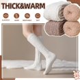 thumbnail image 2 of JIANFANG Fuzzy Socks for Women 3 Pairs Knee High Fluffy Soft Warm Stocking Cozy Slipper Plush Winter Long Christmas Socks, 2 of 6