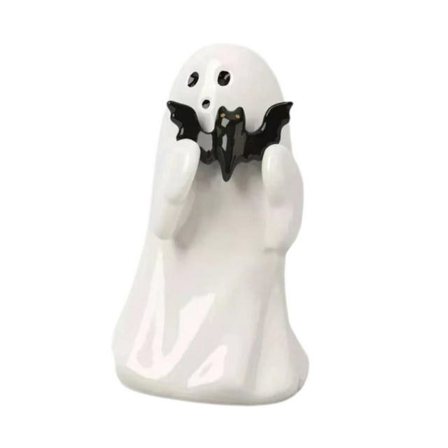 Bonita estatua de fantasma, figura decorativa, decoración de Halloween, artesanía, pequeña escultura, adorno de escritorio para estantería, , Murciélago
