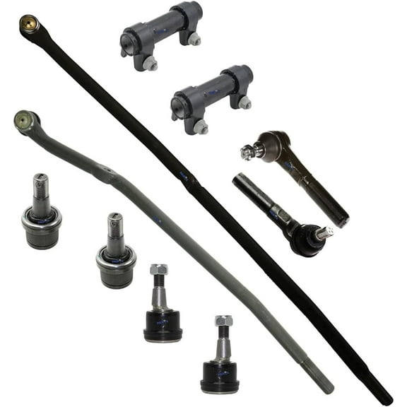 10 Pc suspension kit complete full set for Dodge Ram 2500/ Ram 3500 Front, Adjusting Sleeves, Upper & Lower Ball Joint and Tie Rod Ends