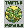 thumbnail image 2 of Girl's Teenage Mutant Ninja Turtles Turtle Power Circle  Graphic Tee Athletic Heather Medium, 2 of 5