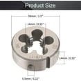 thumbnail image 2 of HUGFEGWE 2pcs 5/8-11 Round Dies, Machine Thread Right Hand Threading Dies, Alloy Tool Steel CJB91-23384, 2 of 7