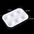 thumbnail image 2 of 48 Pieces Plastic Paint Palettes 6 Well Rectangular Watercolor Palette Painting Tray, White, 2 of 6