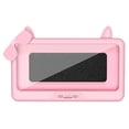 thumbnail image 1 of Soporte para teléfono de ducha con orejas de gato de dibujos animados, rotación de 360 grados, resistente al agua, evita perforaciones de rana, soporte para teléfono para montaje en pared, color rosa, 1 of 8