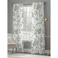 thumbnail image 5 of Boho Sage Green Floral Semi Sheer Curtains 96 Inch Length 2 Panels Set, Vintage Farmhouse Paisley Plant Sheer Kitchen Curtain Privacy Voile Window Curtain for Living Room Bedroom Rod Pocket Drapes, 5 of 7