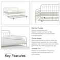 thumbnail image 3 of Pemberly Row Full Metal Daybed with Twin Trundle Bed in Off White, 3 of 14