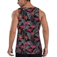 thumbnail image 3 of Easygdp Colorful Hawaii Palms Men's Tank Top, Sleeveless Muscle T Shirts, Breathable, Quick-Dry, Loose for Gym, Running, Fitness - 3X-Large, 3 of 9