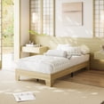 thumbnail image 3 of Tzou Twin Size Wooden Platform Bed Frame - No Box Spring, Wooden Slats, 10.24" Height, Easy Assembly, 3 of 9
