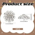 thumbnail image 2 of 10Pcs Brass Rhinestone Buttons Cover 21mm Sleeve Buttons Cover Flower Buttons Cover Detachable Shirt Button Clips Buttons Jewelry, 2 of 5