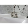 thumbnail image 2 of Kingston Brass FB7618CML Manhattan Double-Handle 4" Centerset Bathroom Faucet with Pop-Up Drain, Brushed Nickel, 2 of 7